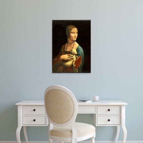 Easy Art Prints Leonardo da Vinci's 'Portrait of Cecilia Gallerani (Lady with the Ermine)' Premium Canvas Art