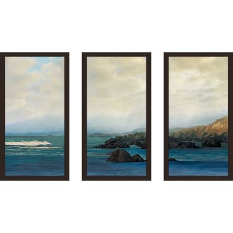 "Distant Horizons" by Mike Calascibetta Print on Acrylic Set of 3 - Blue