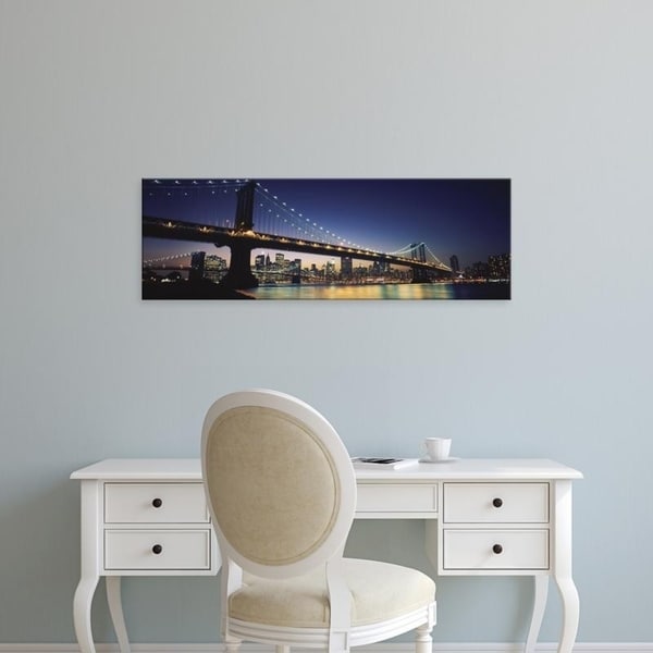Easy Art Prints Panoramic Images's 'Manhattan Bridge, Lower Manhattan, New York City, New York' Canvas Art