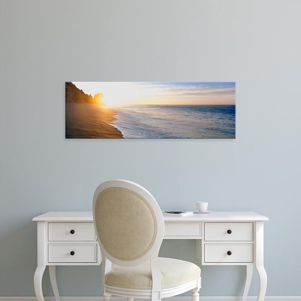 Easy Art Prints Panoramic Images's 'Sunrise over the beach, Land's End, Baja California Sur, Mexico' Premium Canvas Art