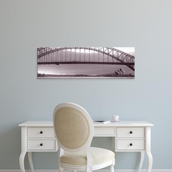 Easy Art Prints Panoramic Images's 'Harbor Bridge, Pacific Ocean, Sydney, Australia' Premium Canvas Art