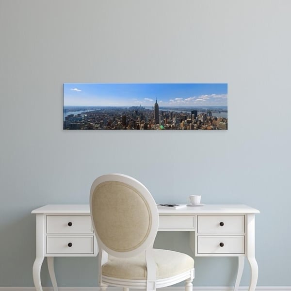 Easy Art Prints Panoramic Images's 'Elevated view of cityscape, Empire State Building, Manhattan, New York City' Canvas Art