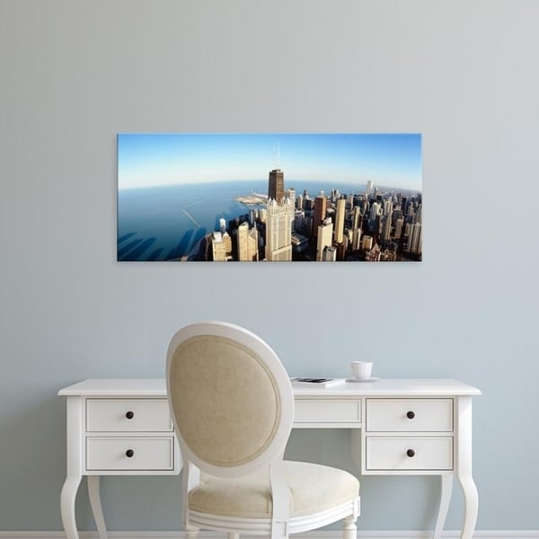 Easy Art Prints Panoramic Images's 'High angle view of skyscrapers in a city, Chicago, Illinois, USA' Premium Canvas Art