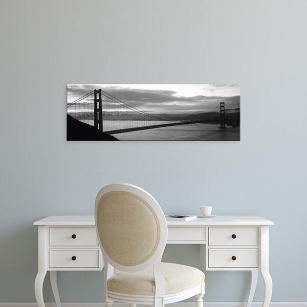 Easy Art Prints Panoramic Images's 'Suspension bridge at dusk, Golden Gate Bridge, San Francisco, California' Canvas Art