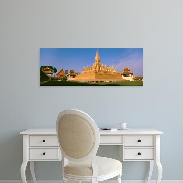 Easy Art Prints Panoramic Images's 'Pha That Luang Temple, Vientiane, Laos' Premium Canvas Art