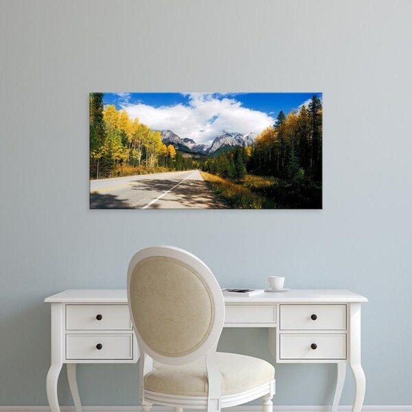 Easy Art Prints Panoramic Images's 'Road passing, Yoho National Park, Alberta, British Columbia, Canada' Canvas Art