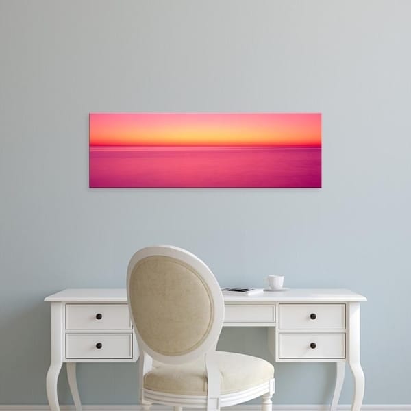 Easy Art Prints Panoramic Images's 'View of ocean at sunset, Cape Cod, Massachusetts, USA' Premium Canvas Art