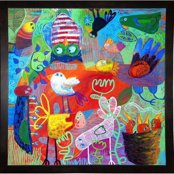 Rainbow Jive I-SARCAT106686 Print 33.25"x33.25" by Sara Catena