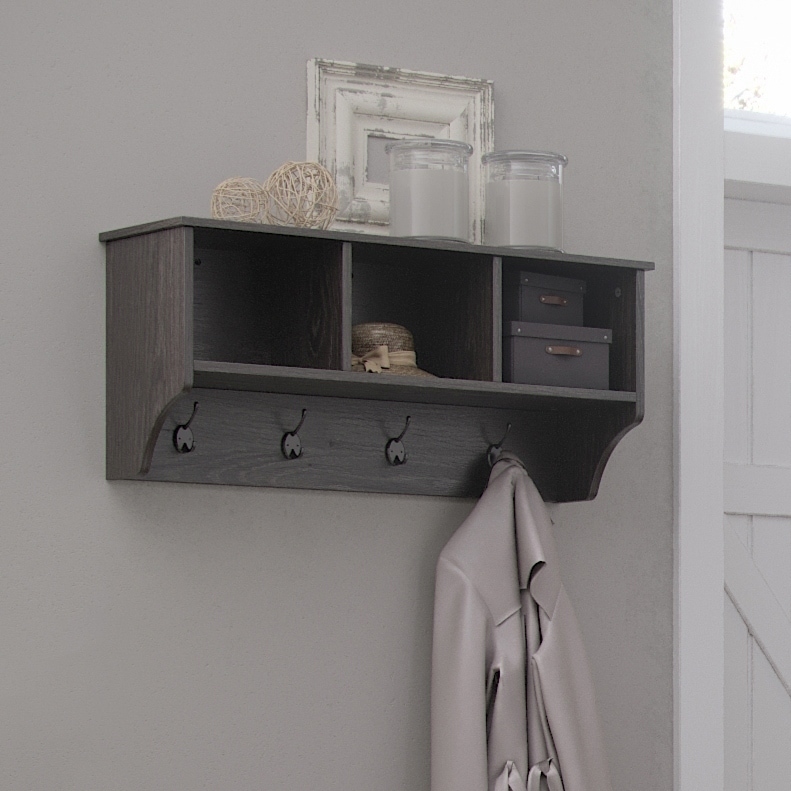 Riverridge Wall Shelf With Cubbies And Hooks Overstock 24212981