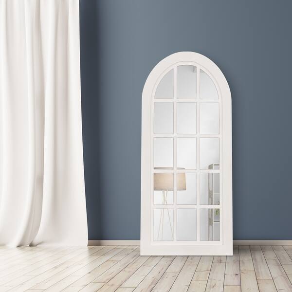 Shop Patton Wall Decor Distressed Farmhouse Arch Windowpane Wall
