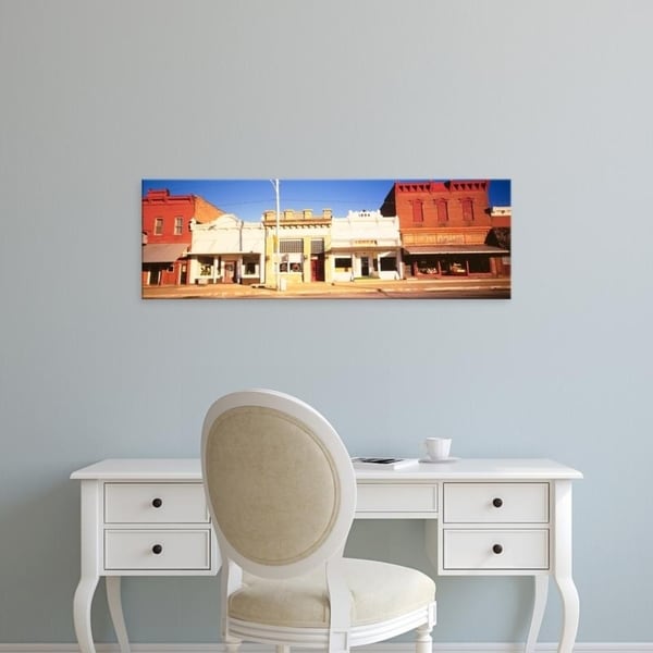 Easy Art Prints Panoramic Images's 'Store Fronts, Main Street, Small Town, Chatsworth, Illinois, USA' Premium Canvas Art