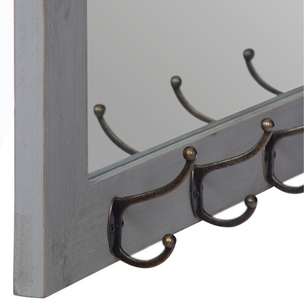 Entrance mirror with online hooks