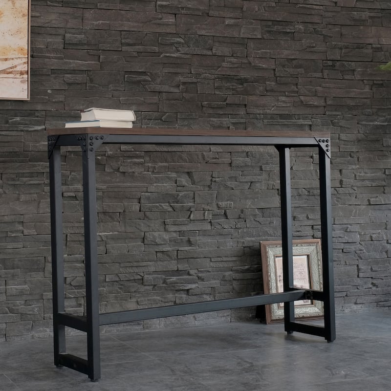 Logan Small Spaces Contemporary Industrial Bar/Cocktail Table