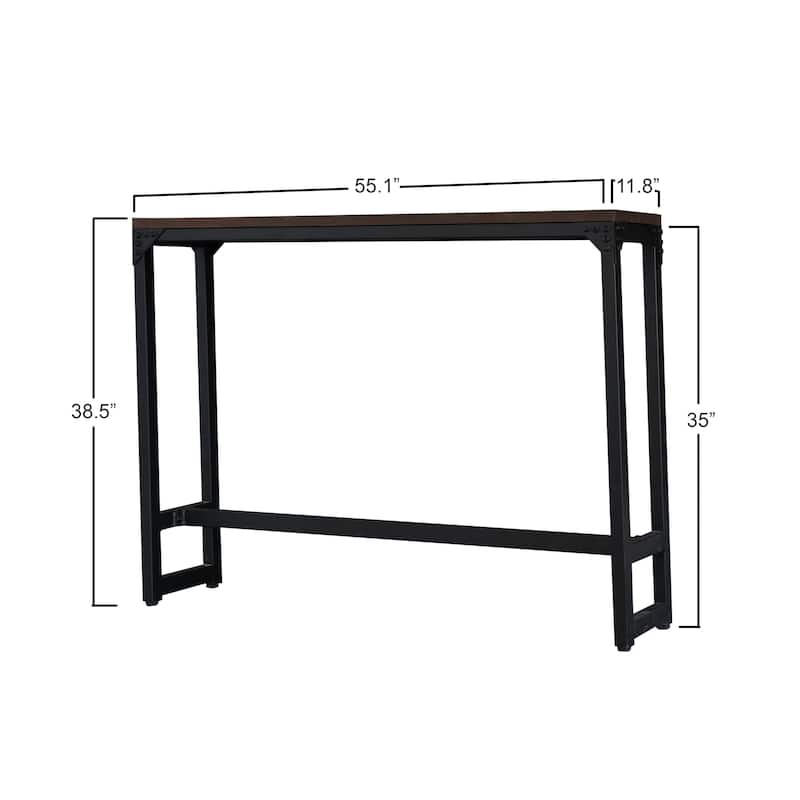 Logan Small Spaces Contemporary Industrial Bar/Cocktail Table