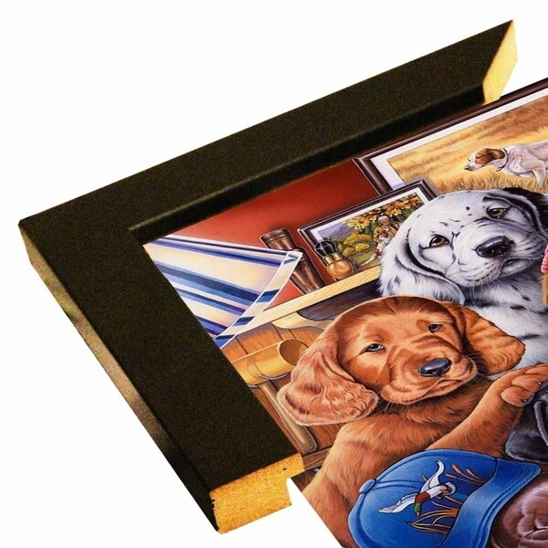 Grandpa's Puppies-JENNEW98977 Print 25"x28.75" by Jenny Newland