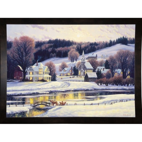 Moonlit Village-RANVAN10667 Print 16"x22" by Randy Van Beek