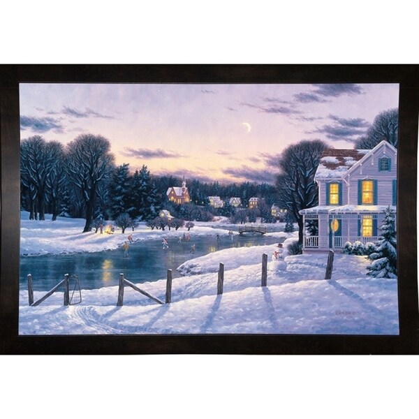 Skating At Twilight-RANVAN5531 Print 8"x12" by Randy Van Beek