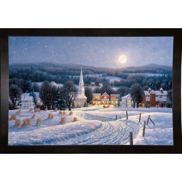 Winter Night By Moonlight-RANVAN5528 Print 12"x18" by Randy Van Beek