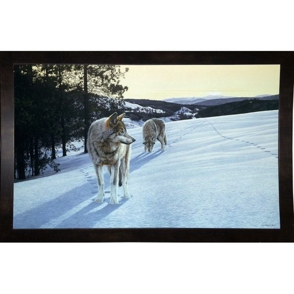 At End Of Day- Wolves-RONPAR10496 Print 28"x45" by Ron Parker