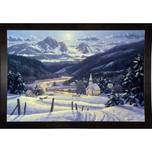 Mountain Village In Winter-RANVAN5568 Print 15.75"x23.5" by Randy Van Beek