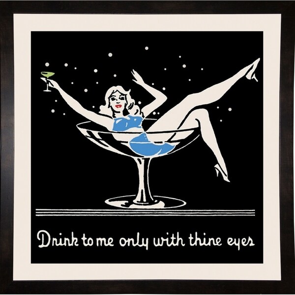 Drink To Me Only With Thine Eyes-RETSER90395 Print 12.75"x12.75" by Retro Series