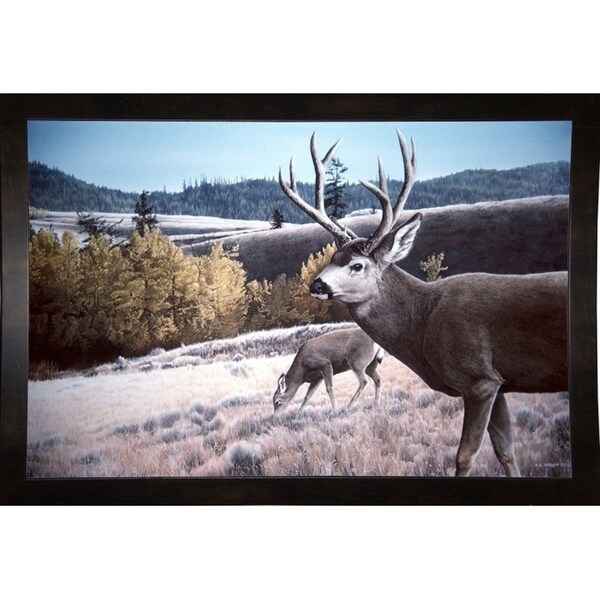 Mule Deer In Aspen-RONPAR10554 Print 23.75"x36" by Ron Parker