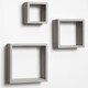 preview thumbnail 13 of 13, Gallery Solutions Distressed 3 Piece Floating Wall Cube Shelves