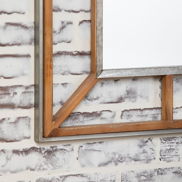 Shop Stacy Wood Horizontal And Vertical Decorative Wall Mirror