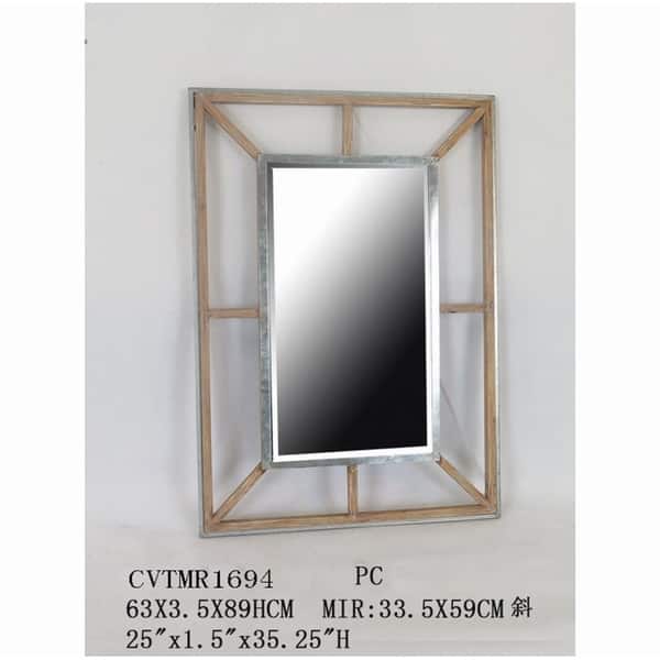 Shop Stacy Wood Horizontal And Vertical Decorative Wall Mirror