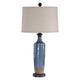 Copper Grove Bajze Blue Textured Ceramic Table Lamp with Distressing