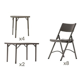 Zown Premium 48-inch Commercial 2-pack Folding Table, 4-pack Angle ...