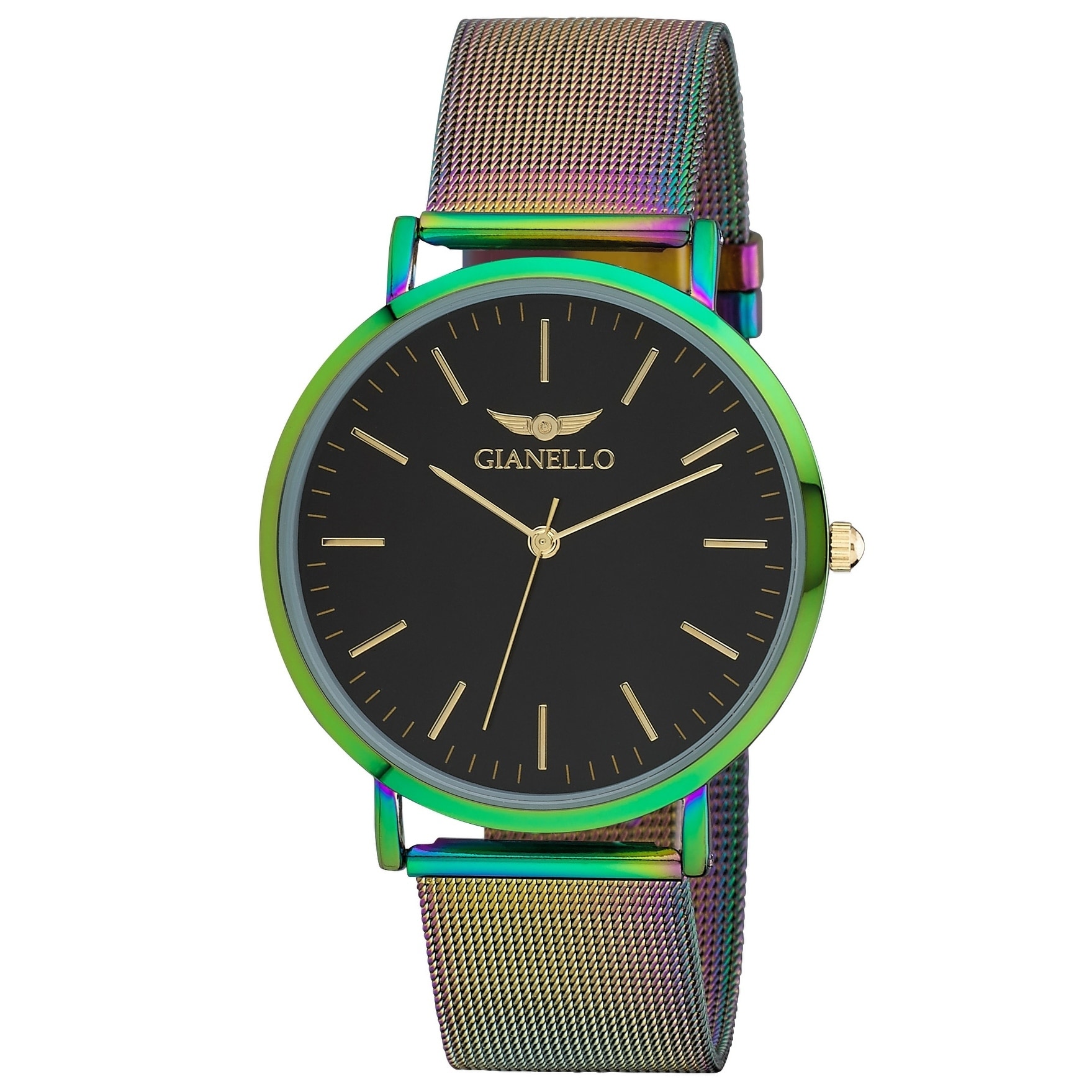 Gianello Gnl7722tg Oil Silk Stainless Steel Slim Case Mesh Bracelet Watch One Size Gianello Gnl7722tg Oil Silk Stainless Steel Slim Case Mesh Bracelet Watch One Size