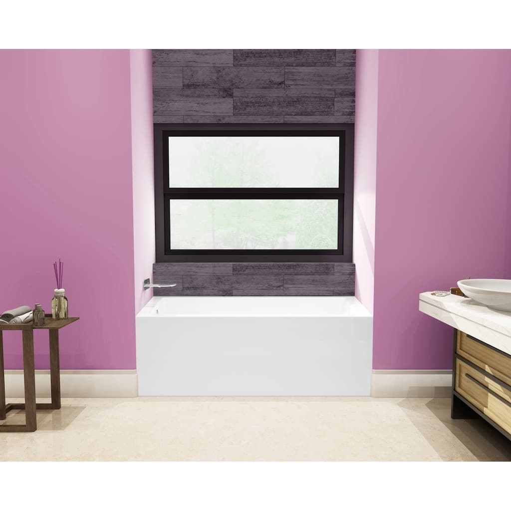 Kingston Brass 54 x 30 inches Acrylic Deep Soak Alcove Bathtub - White