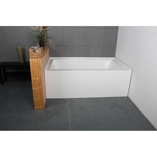 Shop Contemporary 60-inches Acrylic Deep Soak Alcove ...