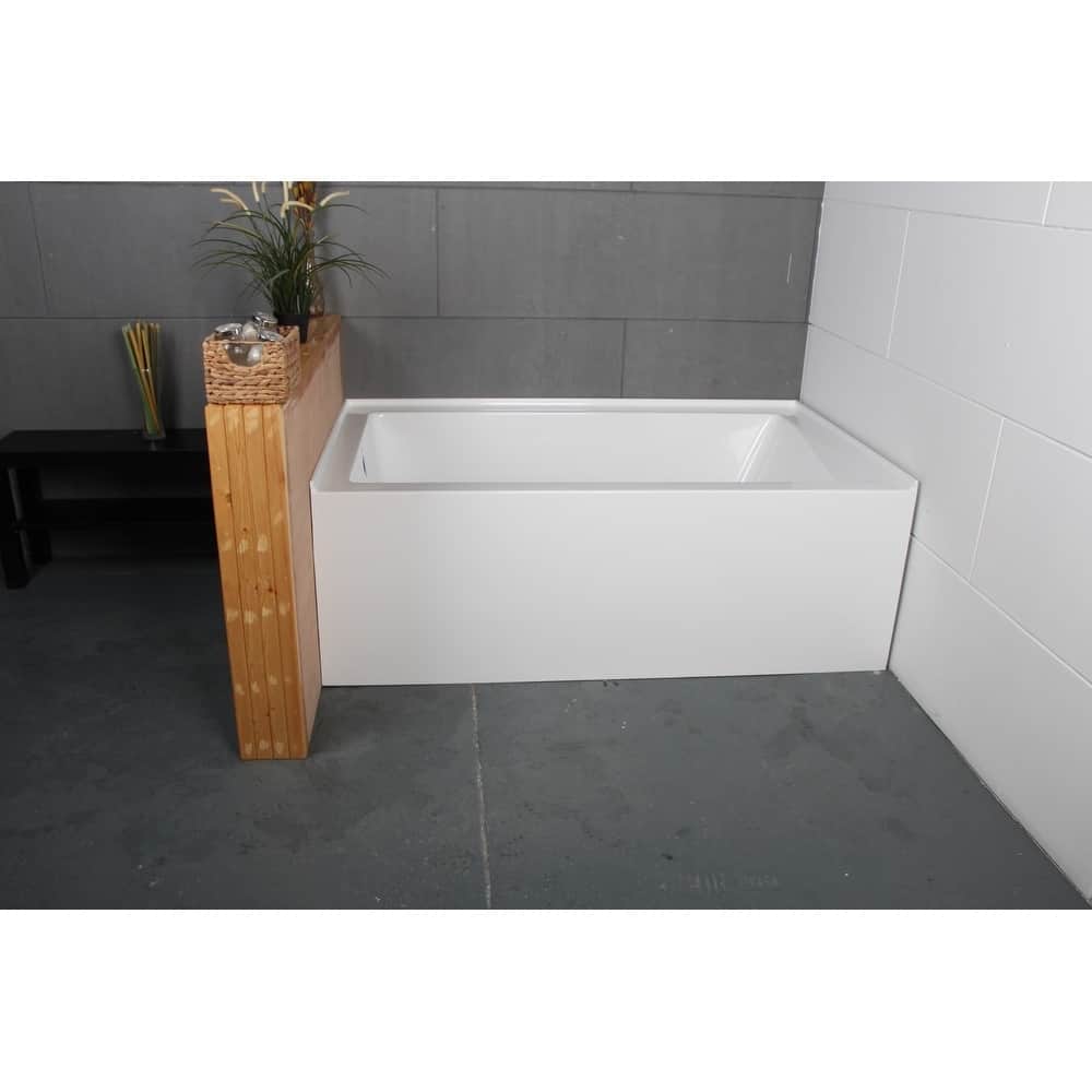 Kingston Brass 60 x 36 inches Acrylic Deep Soak Alcove Bathtub - White