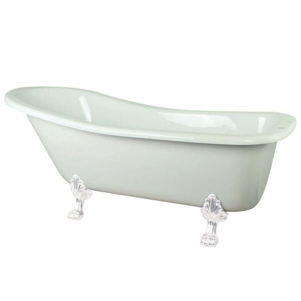 Shop Slipper 69inch Acrylic Clawfoot Tub with White Feet