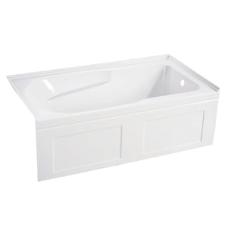 60 x 32 inches Acrylic Deep Soak Alcove Bathtub - White
