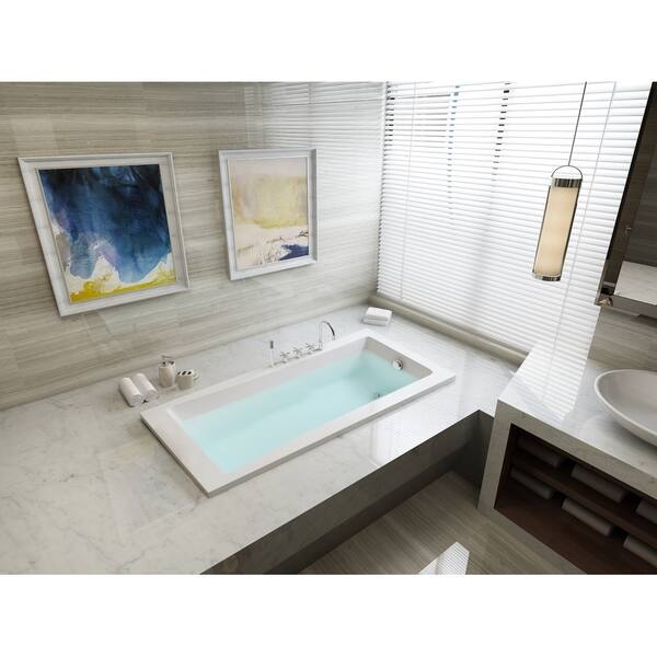 Acrylic 59 X 59 Round Alcove Whirlpool Bathtub - 6 Water Jets - Right  Side Drain - On Sale - Bed Bath & Beyond - 33466808