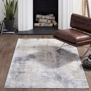 Momeni Dalston Machine Made Polyester and Polypropylene Grey Runner - 2'3" x 7'6" Runner