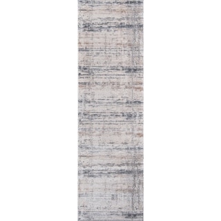 Momeni Dalston Machine Made Polyester and Polypropylene Grey Runner - 2'3" x 7'6" Runner
