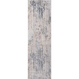 Momeni Dalston Machine Made Polyester and Polypropylene Grey Runner - 2'3" x 7'6" Runner
