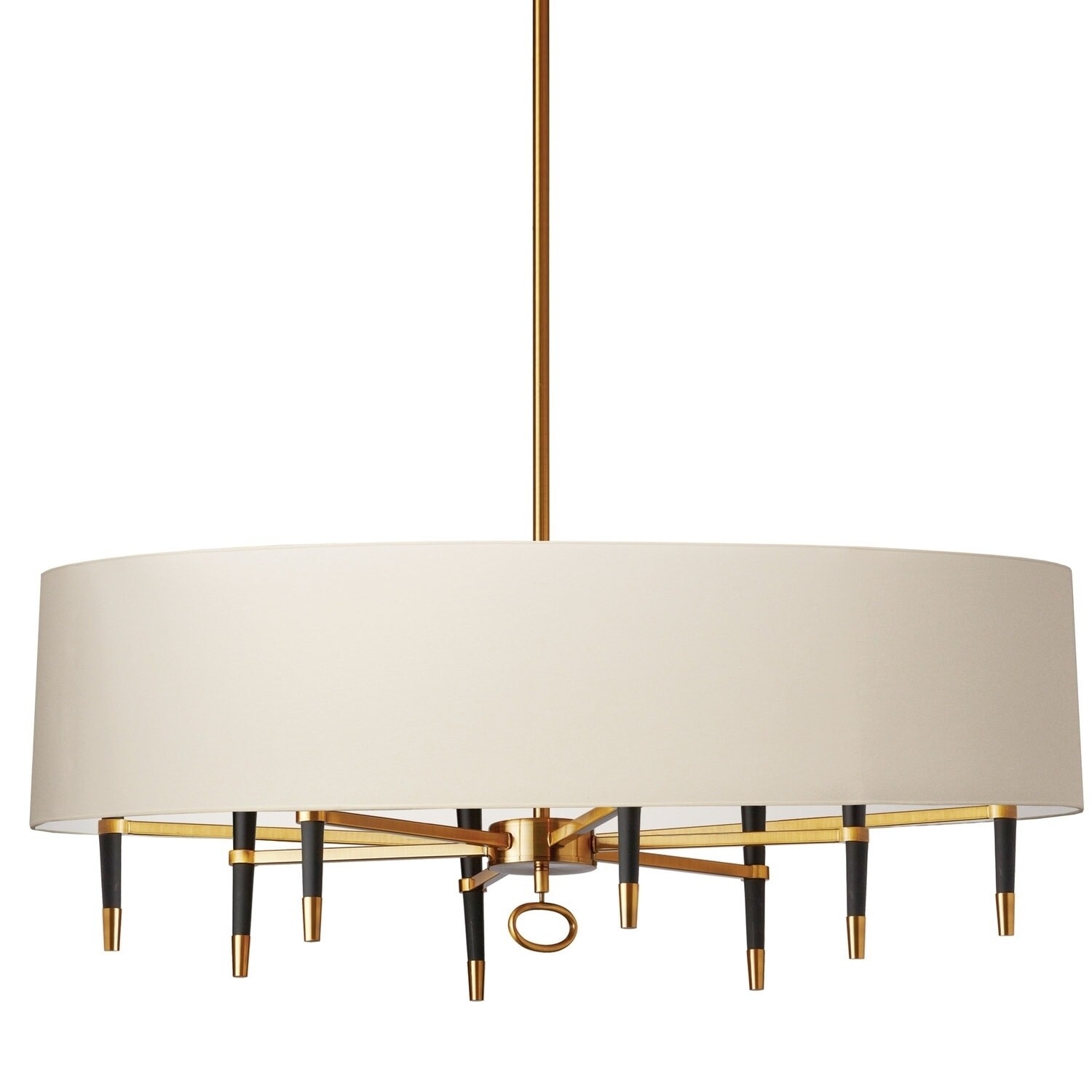 8LT Incandescent Chandelier, VB w/ Cream Shade - Chandeliers For Bedrooms by Overstock.com