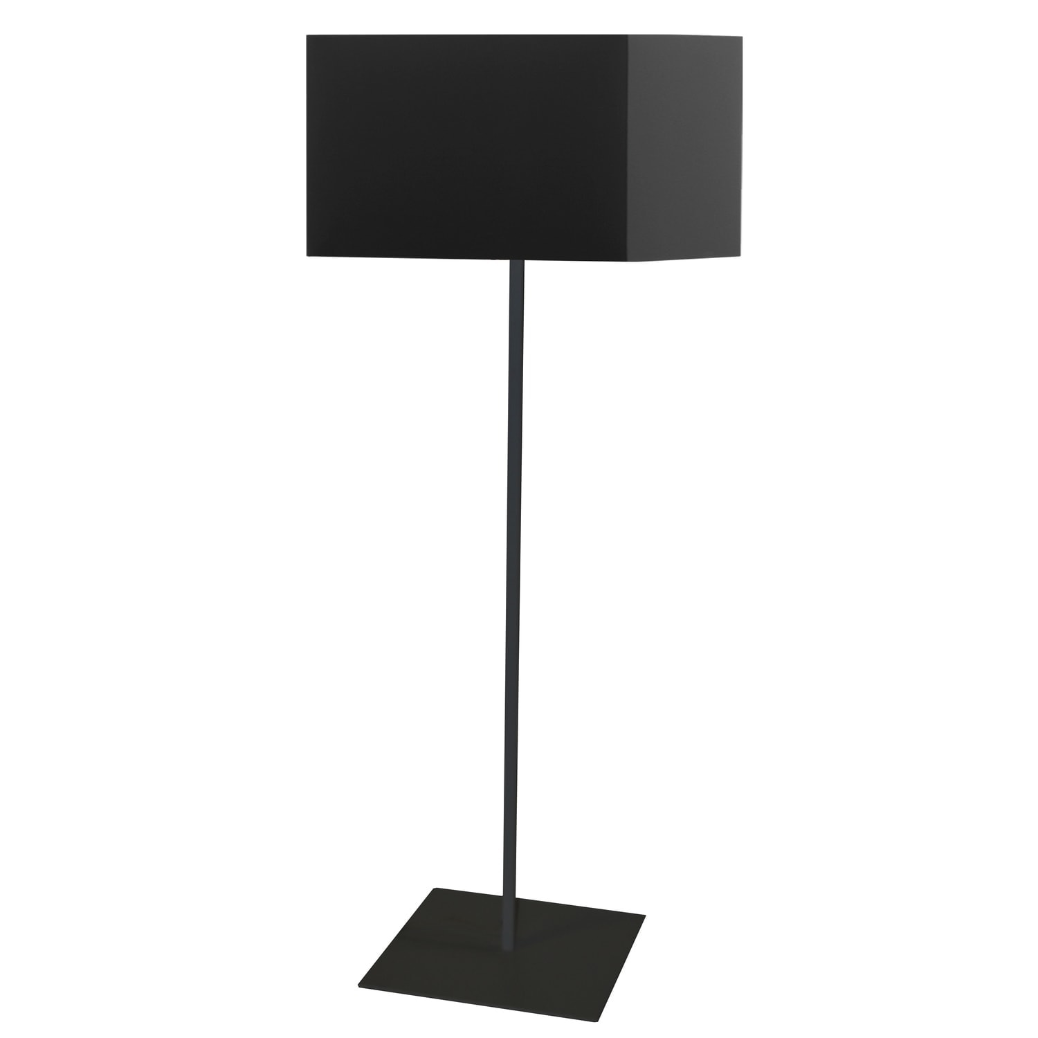 Shop 1lt Square Floor Lamp W Black Shade On Sale Overstock
