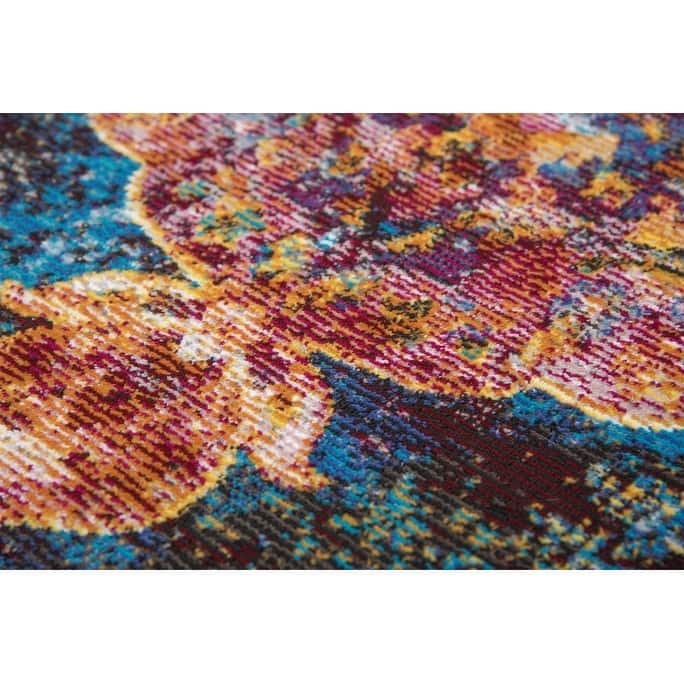 Alora Decor Morocco Collection Blue Medallion Rug