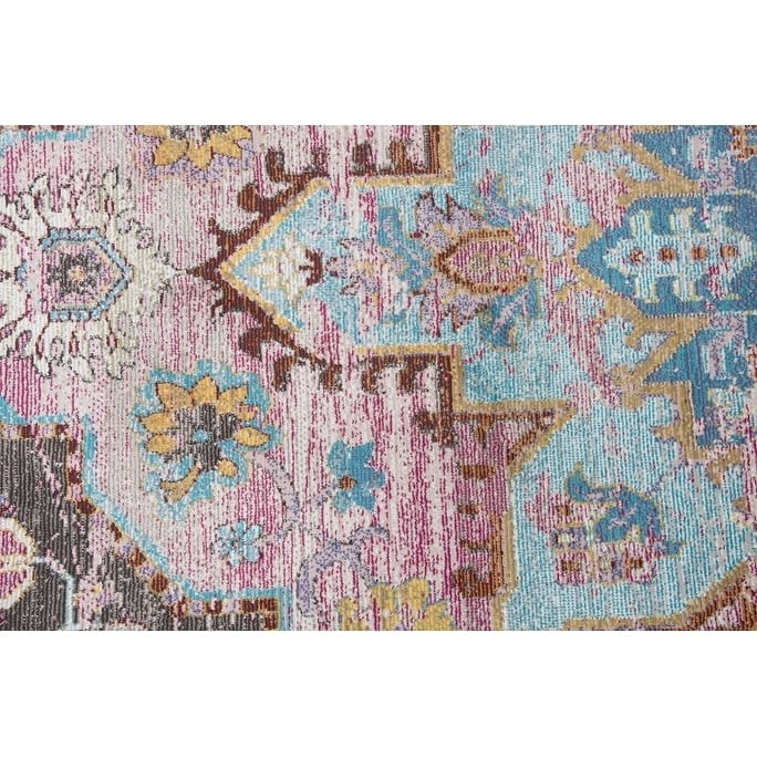 Morocco Collection Pink Medallion Rug
