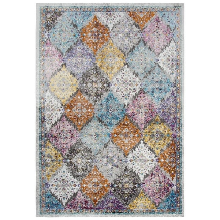 Morocco Collection Rust Ikat Rug