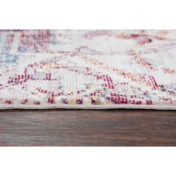 Alora Decor Morocco Collection Blue Damask Rug