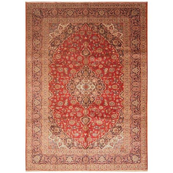 Handmade Kashan Wool Rug (Iran) - 9'5 x 13'3
