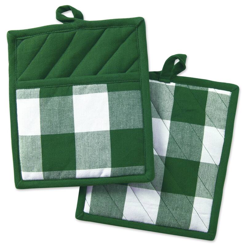 DII Buffalo Check Kitchen Potholder Set (Set of 2)