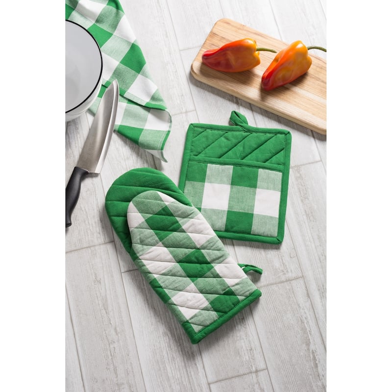 DII Buffalo Check Kitchen Potholder Set (Set of 2)